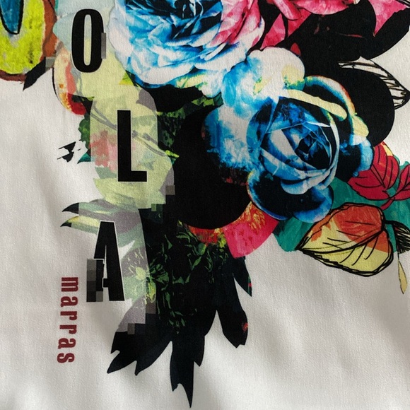 I’M Isola Marras Silk Cotton Combination Logo Print Top NeverUsed - Picture 8 of 16